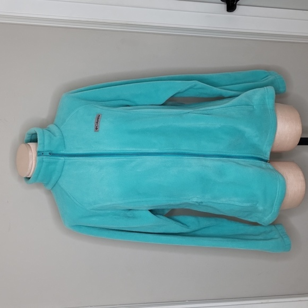 Columbia Womens Benton Springs Full Zip‎ Fleece Jacket Aqua Size Large